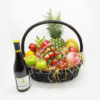 公司送禮品果籃：小型16吋紅酒禮品果籃
