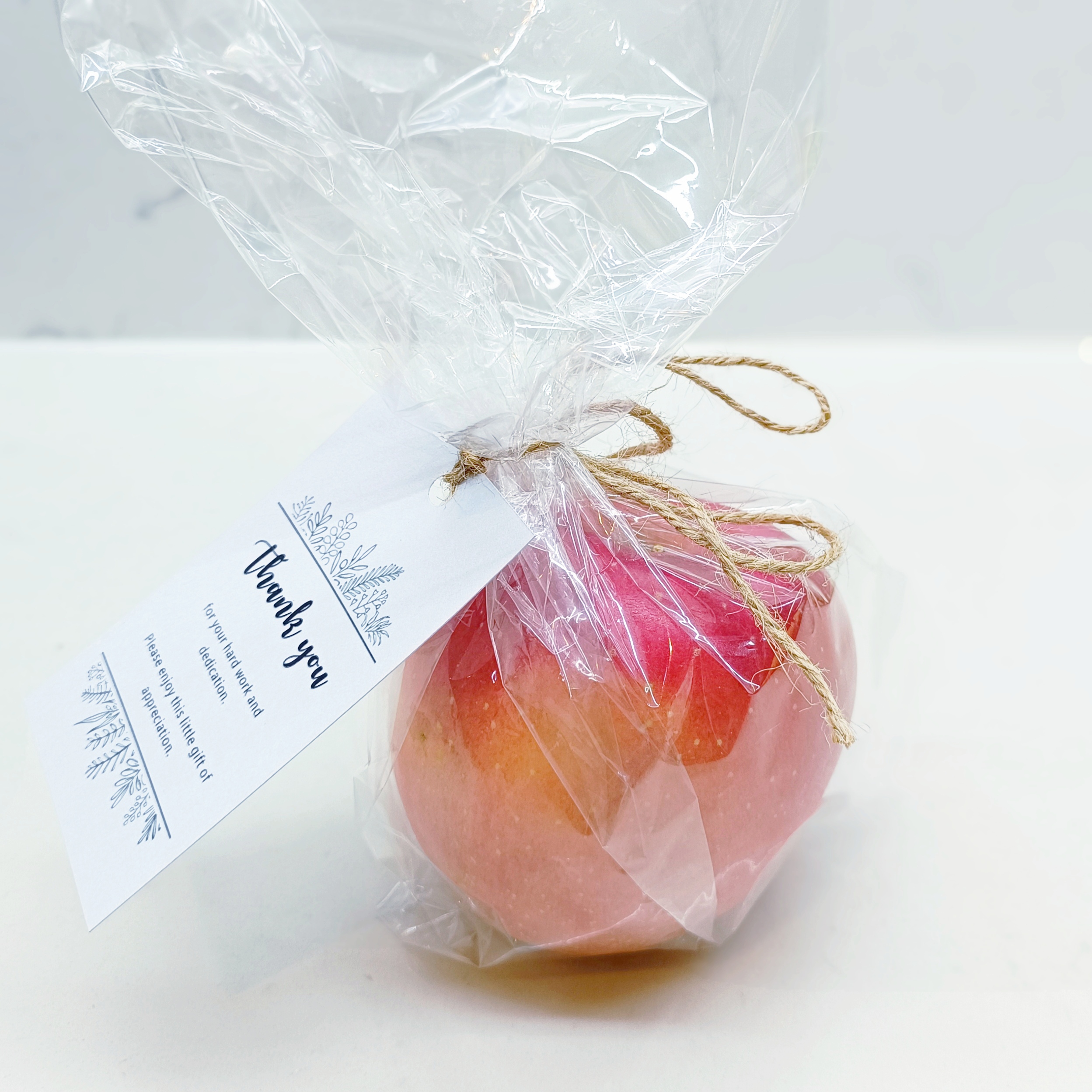 玻璃紙袋+默認感謝卡 (+$3/包裝)